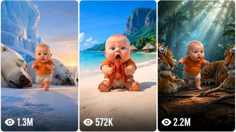 Viral 3D Baby Family Micro-Story